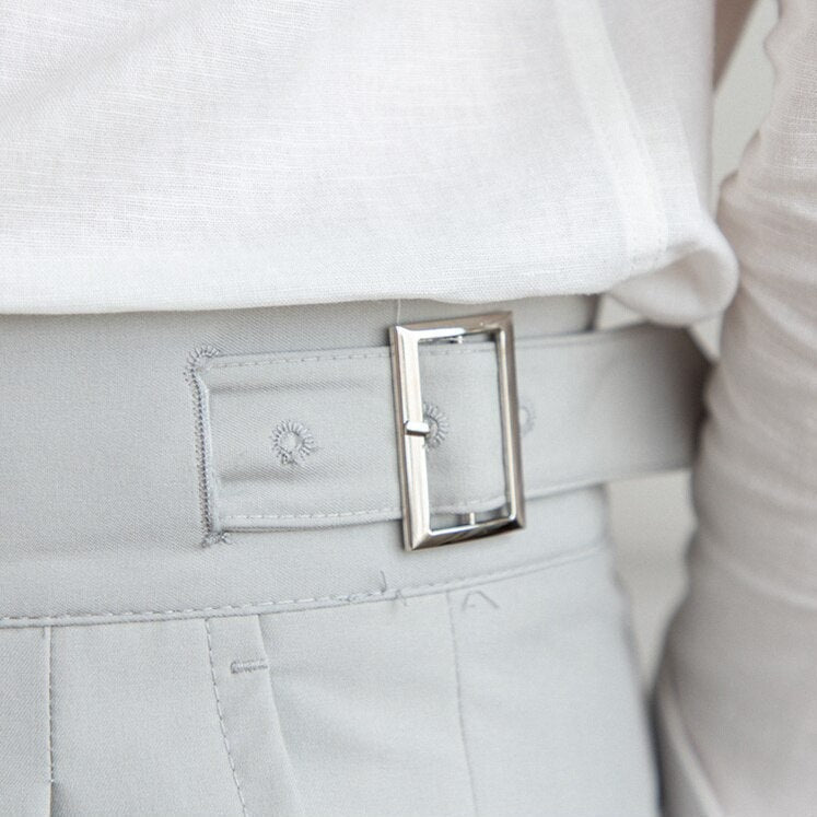 Sleek Classic Buckle Slacks