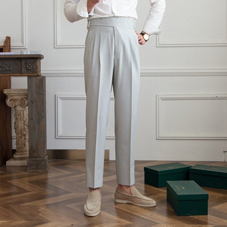 Sleek Classic Buckle Slacks